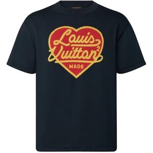 Louis Vuitton Nigo Navy Heart Intarsia T-Shirt